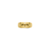 Triple Cross Cutout Ring yellow (14K) front - Popular Jewelry - New York