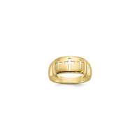Triple Cross Cutout Ring yellow (14K) main - Popular Jewelry - New York