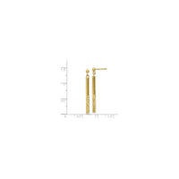 Twinkling Cylinder Dangle Post Earrings yellow (14K) scale - Popular Jewelry - New York