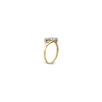 Two-Tone Budded Cross Ring (14K) diagonal - Popular Jewelry - New York