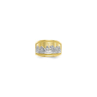 Two-Tone Last Supper Ring (10K) front - Popular Jewelry - New York