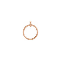 Circle Pendant rose (14K) front - Popular Jewelry - New York