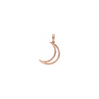 Crescent Moon Contour Pendant rose (14K) front - Popular Jewelry - New York