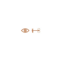 Evil Eye Contour Stud Earrings rose (14K) main - Popular Jewelry - New York