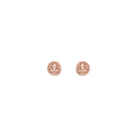 Eye of Providence Stud Earrings rose (14K) front - Popular Jewelry - New York