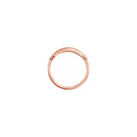Horizontal Bar Signet Ring rose (14K) setting - Popular Jewelry - New York