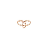Looped Stackable Ring rose (14K) front - Popular Jewelry - New York