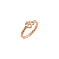 Om Ring rose (14K) diagonal - Popular Jewelry - New York