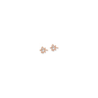 Pink Atom Gemstone Stud Earrings (14K) side - Popular Jewelry - New York