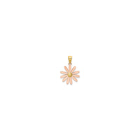 Pink Daisy Pendant (14K) front - Popular Jewelry - New York