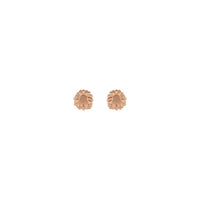 Sunflower Stud Earrings rose (14K) front - Popular Jewelry - New York