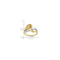 Two-Toned Freeform Wave Ring (14K) scale - Popular Jewelry - New York