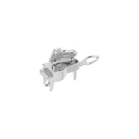 Baby Grand Piano Charm white (14K) main open - Popular Jewelry - New York