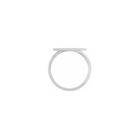 Bar Signet Ring white (14K) setting - Popular Jewelry - New York