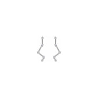 Diamond Constellation Ear Climbers white (14K) front - Popular Jewelry - New York