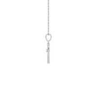 Diamond Incrusted Ankh Necklace white (14K) side - Popular Jewelry - New York