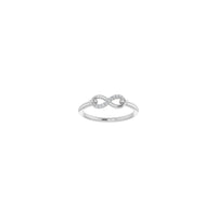 Diamond Semi-Accented Infinity Ring white (14K) front - Popular Jewelry - New York
