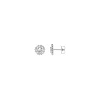 Diamond Solitaire Sun Stud Earrings white (14K) main - Popular Jewelry - New York