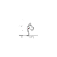 Diamond and Ruby Ganesha Contour Pendant (14K) scale - Popular Jewelry - New York