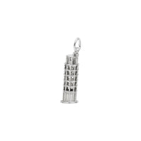 Leaning Tower of Pisa Charm white (14K) main - Popular Jewelry - New York