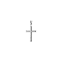 Wood Pattern Cross Pendant white medium (14K) back - Popular Jewelry - New York