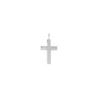 Nugget Cross Pendant white (14K) back - Popular Jewelry - New York