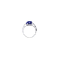 Oval Lapis and White Diamonds Ring (14K) setting - Popular Jewelry - New York