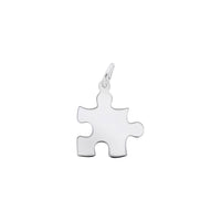 Puzzle Piece Charm white (14K) main - Popular Jewelry - New York