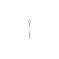 Ribbed Catamaran Sailing Boat Pendant (Silver) side - Popular Jewelry - New York