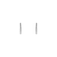 Twisted Rope Earrings white (14K) front - Popular Jewelry - New York