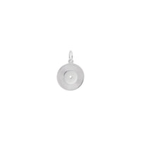 Vinyl Record Charm white (14K) main - Popular Jewelry - New York