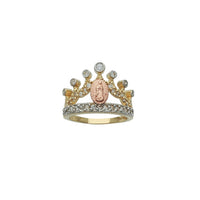 Tricolor Virgin Mary Crown-Tiara Ring (14K)