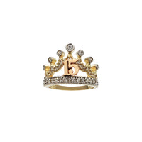 15 Years Birthday Crown Ring (14K) Popular Jewelry New York