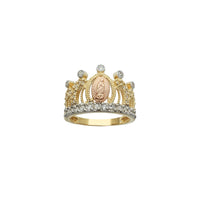 Tricolor Virgin Mary Crown-Tiara Ring (14K)