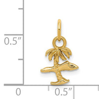 Island and Palm Tree Charm (14K)