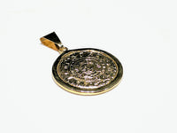 Ancient Aztec Calendar Medallion Pendant