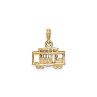 Trolley Car 3D Pendant (14K) front - Popular Jewelry - New York