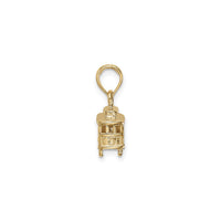 Trolley Car 3D Pendant (14K) side - Popular Jewelry - New York