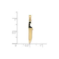 3D Butcher Knife Pendant (14K) scale - Popular Jewelry - New York