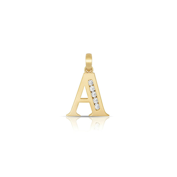 A Icy Initial Letter Pendant (14K) main - Popular Jewelry - New York