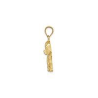 Adorable Dog Puppy Pendant (14K) side - Popular Jewelry - New York