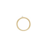 Akoya Pearl Sideways Cross Ring (14K) setting - Popular Jewelry - New York