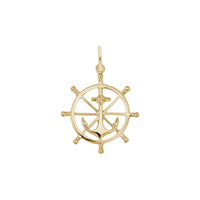 Anchor and Ship Wheel Charm yellow (14K) main - Popular Jewelry - New York