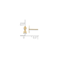 Arrow Friction Post Earrings (14K) scale - Popular Jewelry - New York