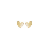 Asymmetrical Hearts Stud Earrings (14K) front - Popular Jewelry - New York