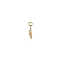 Basketball Concave Textured Pendant (14K) side - Popular Jewelry - New York