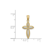 Bead-Framed Marquise Cross Pendant (14K) scale - Popular Jewelry - New York