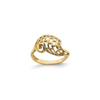 Beaded Wave Dome Cut-Out Ring (14K) main - Popular Jewelry - New York