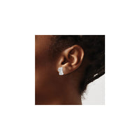 Bejeweled Sitting Cat CZ Stud Earrings (Silver) preview - Popular Jewelry - New York