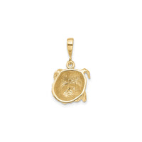 Bulldog Head Pendant (14K) back - Popular Jewelry - New York